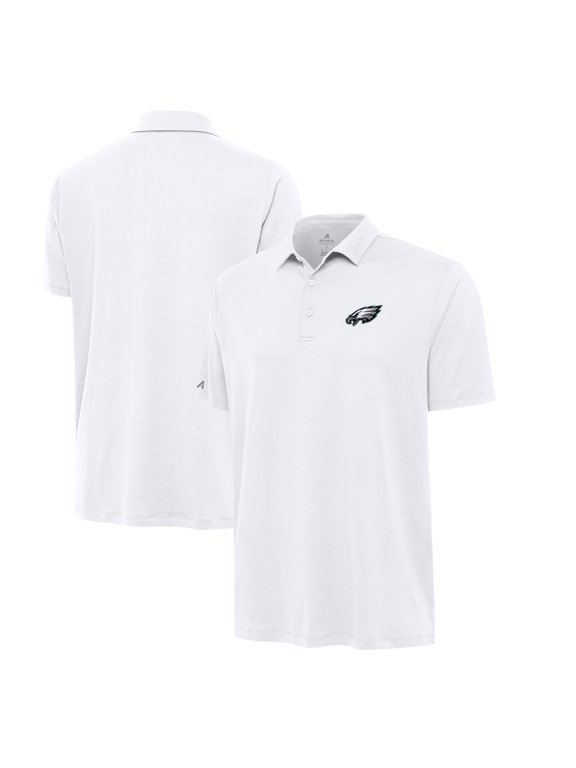 Men's Antigua White Philadelphia Eagles Reprocess Polo