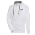 thumbnail image 1 of Men's Antigua White Philadelphia Eagles Throwback Logo Victory Full-Zip Hoodie, 1 of 1