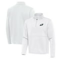 thumbnail image 1 of Men's Antigua White Philadelphia Eagles Twist Quarter-Zip Pullover Jacket, 1 of 3