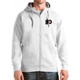 thumbnail image 1 of Men's Antigua White Philadelphia Flyers Logo Victory Full-Zip Hoodie, 1 of 1