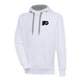 thumbnail image 1 of Men's Antigua  White Philadelphia Flyers Metallic Logo Victory Pullover Hoodie, 1 of 1