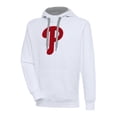 thumbnail image 1 of Men's Antigua  White Philadelphia Phillies Victory Chenille Pullover Hoodie, 1 of 1
