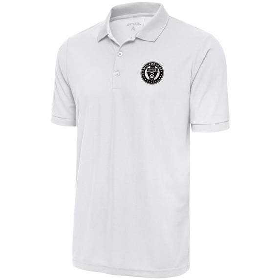 Men's Antigua White Philadelphia Union Brushed Metallic Big & Tall Legacy Desert Dry Pique Polo