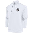 thumbnail image 1 of Men's Antigua  White Portland Timbers Brushed Metallic Generation Quarter-Zip Top, 1 of 1