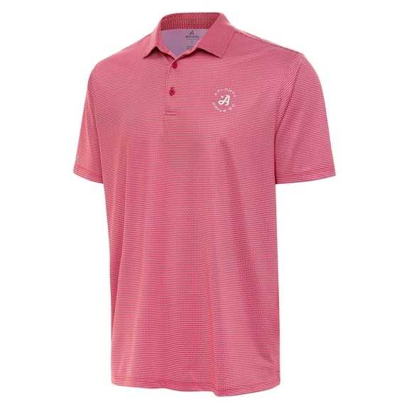 Men's Antigua White/Red TGL Atlanta Drive GC Rings Performance Polo