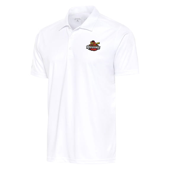 Men's Antigua White Rochester Red Wings Tribute Polo