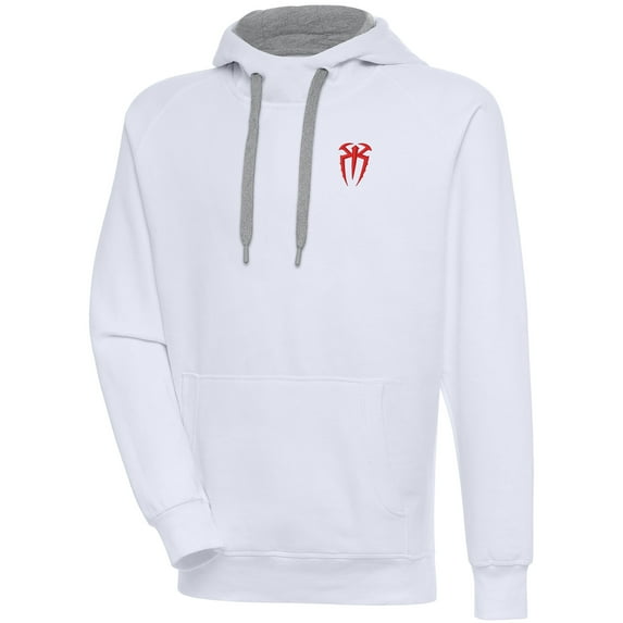 Men's Antigua White Roman Reigns Victory Pullover Hoodie