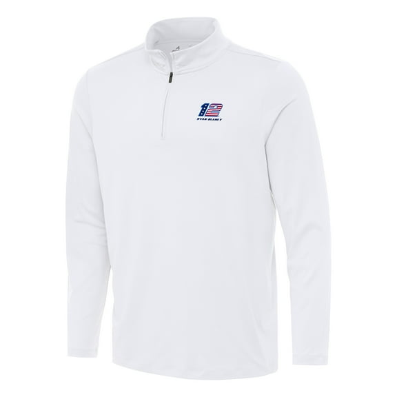 Men's Antigua White Ryan Blaney Reprocess Quarter-Zip Top
