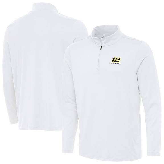 Men's-Antigua White Ryan Blaney Reprocess Quarter-Zip Top