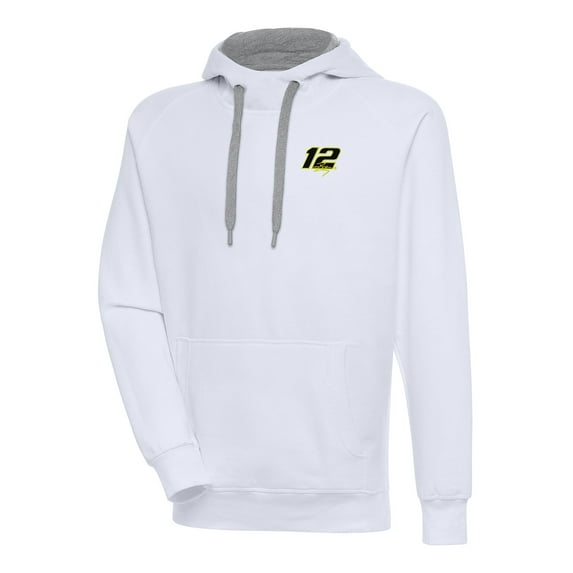 Men's Antigua White Ryan Blaney Victory Pullover Hoodie