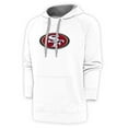 thumbnail image 1 of Men's Antigua White San Francisco 49ers Victory Chenille Pullover Hoodie, 1 of 2