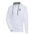 thumbnail image 1 of Men's Antigua White San Francisco Giants Metallic Victory Full-Zip Hoodie, 1 of 1