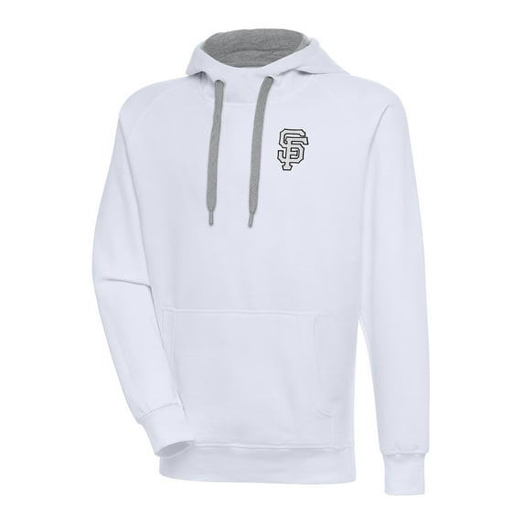 Men's Antigua White San Francisco Giants Metallic Victory Pullover Hoodie