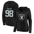 thumbnail image 1 of Women's Fanatics Maxx Crosby Black Las Vegas Raiders Plus Size Player Name & Number V-Neck Pullover Hoodie, 1 of 3