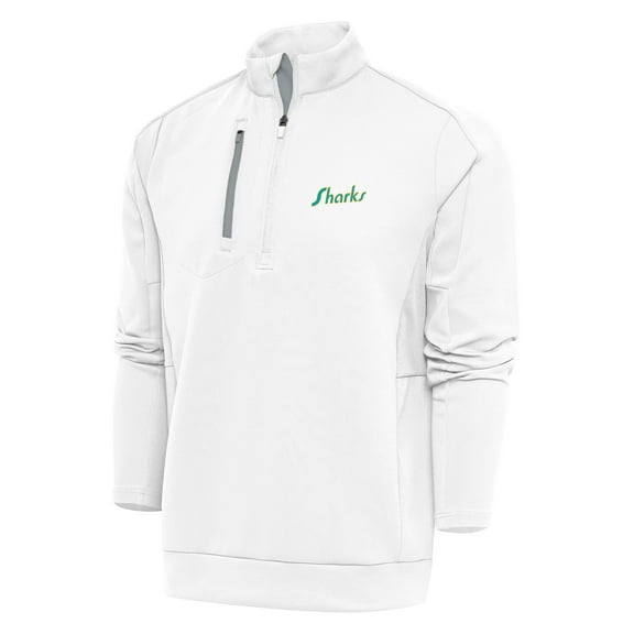 Men's Antigua White San Jose Sharks Special Edition 2.0 Generation Quarter-Zip Pullover Top
