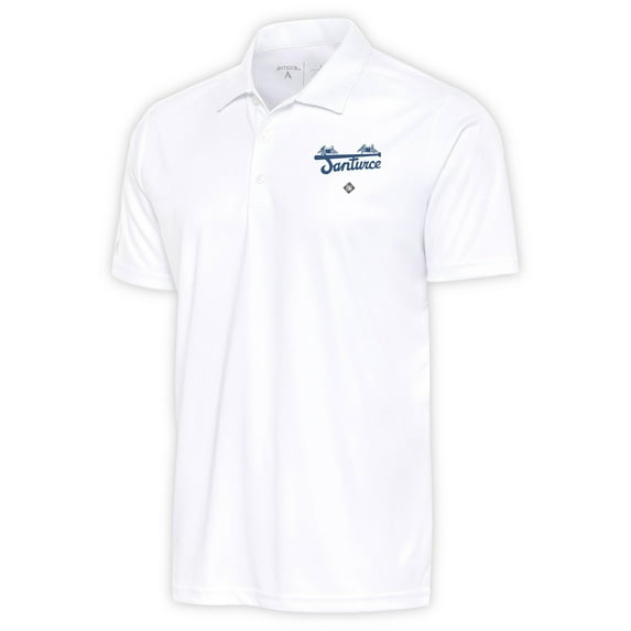 Men's Antigua White Santurce Cangrejeros Tribute Polo