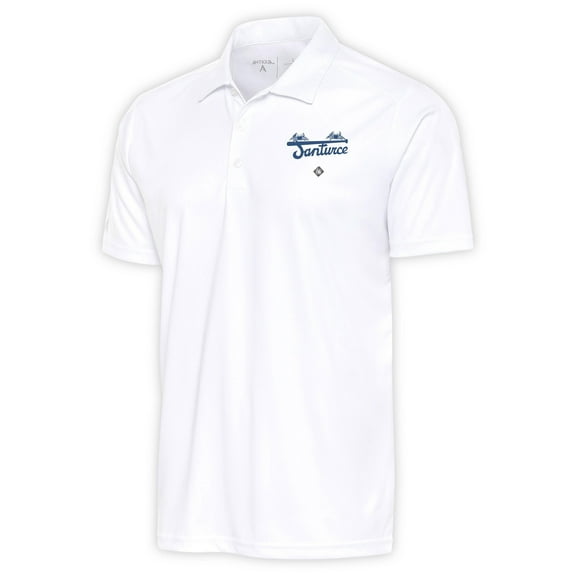 Men's Antigua White Santurce Cangrejeros Tribute Polo