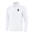 thumbnail image 1 of Men's Antigua  White Seattle Kraken Victory Quarter-Zip Mock Sweatshirt, 1 of 1