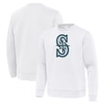 thumbnail image 1 of Men's Antigua White Seattle Mariners Relevant Lightweight Pullover Sweatshirt, 1 of 3