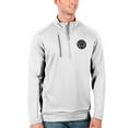 thumbnail image 1 of Men's Antigua White/Silver Philadelphia Union Generation Quarter-Zip Pullover Jacket, 1 of 1
