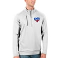 thumbnail image 1 of Men's Antigua White/Silver SMU Mustangs Generation Half-Zip Pullover Jacket, 1 of 1