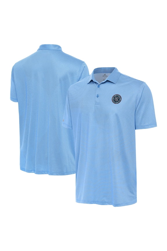 Men's-Antigua White/Sky Blue New York City FC Rings Polo