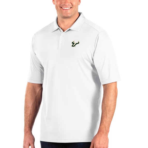 Men's Antigua White South Florida Bulls Big & Tall Tribute Polo