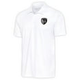 thumbnail image 1 of Men's Antigua  White Sporting Kansas City Brushed Metallic Big & Tall Tribute Desert Dry Polo, 1 of 1