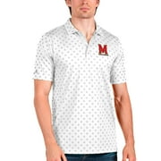 Men's Antigua White/Steel Maryland Terrapins Spark Polo