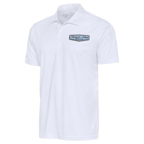 Men's Antigua White Stewart-Haas Racing Tribute Polo