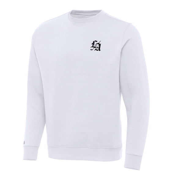 Men's Antigua White TGL Los Angeles Golf Club Fleece Victory Pullover Sweatshirt