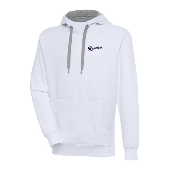 Men's Antigua White Tacoma Rainiers Victory Pullover Hoodie