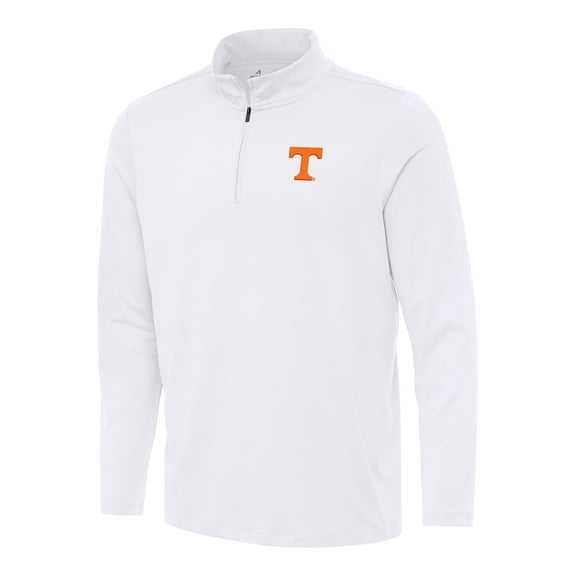 Men's Antigua White Tennessee Volunteers Reprocess Quarter-Zip Top
