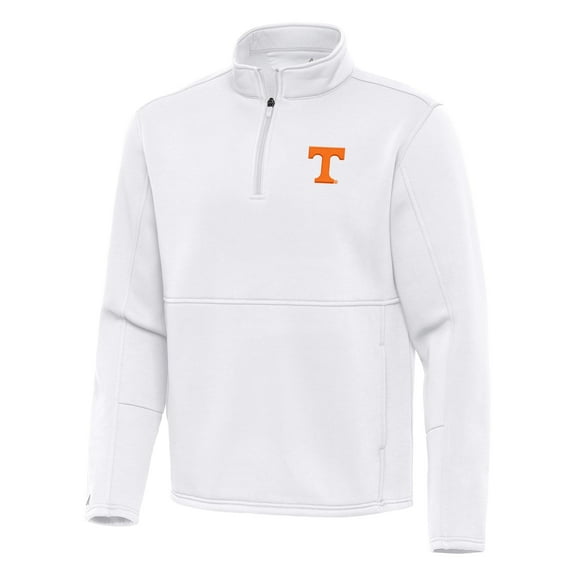 Men's Antigua White Tennessee Volunteers Twist Quarter-Zip Pullover Jacket