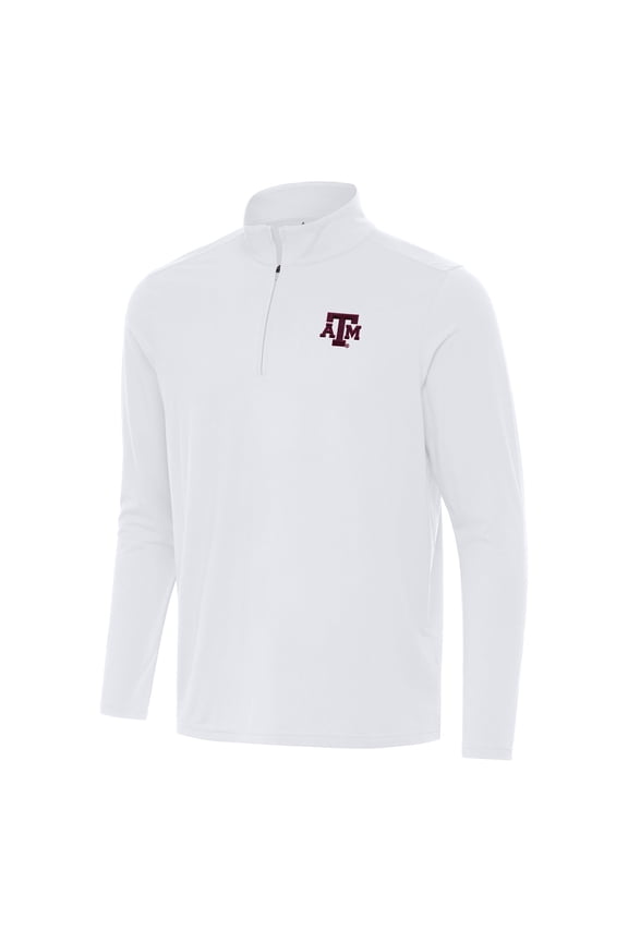 Men's Antigua White Texas A&M Aggies Intent Quarter-Zip Top
