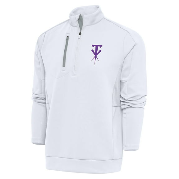 Men's Antigua  White The Undertaker Generation Quarter-Zip Pullover Top