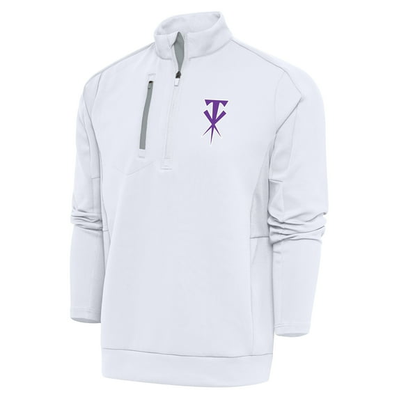 Men's Antigua White The Undertaker Generation Quarter-Zip Pullover Top