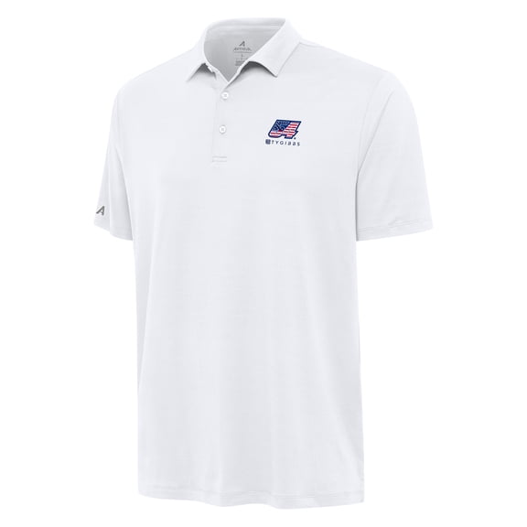 Men's Antigua White Ty Gibbs Reprocess Polo