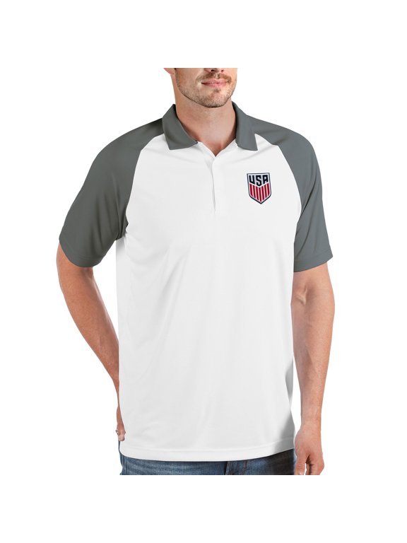 Men's Antigua White USMNT Nova Polo