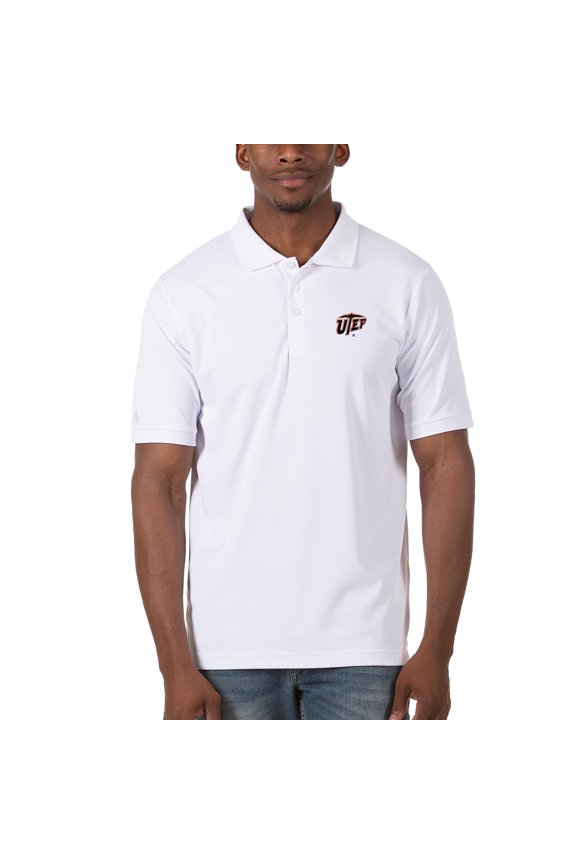 Men's Antigua White UTEP Miners Legacy Pique Polo