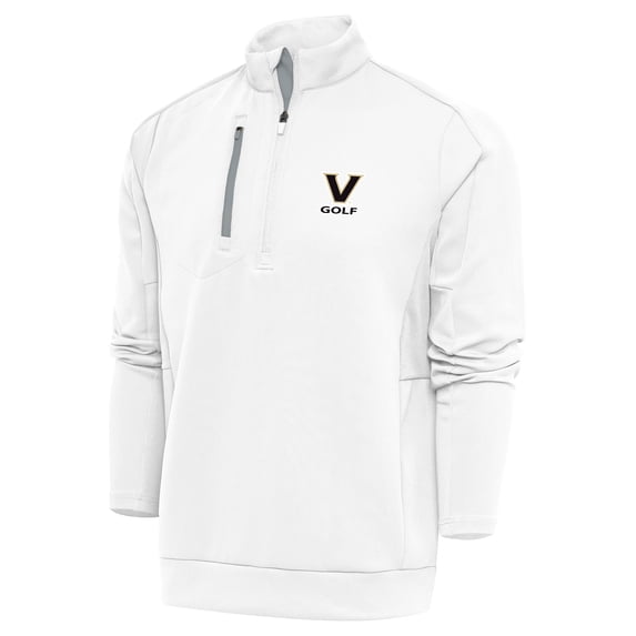 Men's Antigua White Vanderbilt Commodores Golf Generation Quarter-Zip Pullover Top