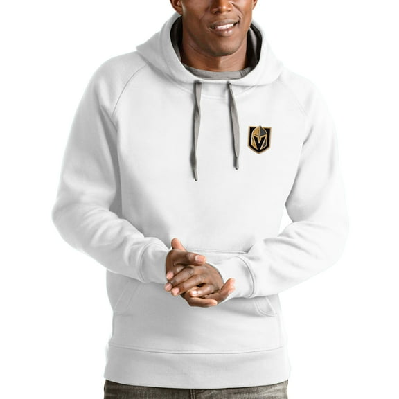Men's Antigua White Vegas Golden Knights Victory Pullover Hoodie