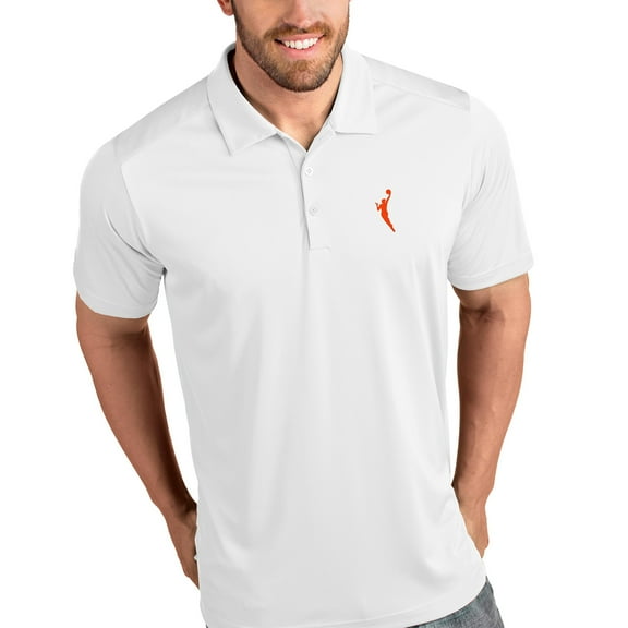 Men's Antigua  White WNBA Logowoman Tribute Polo