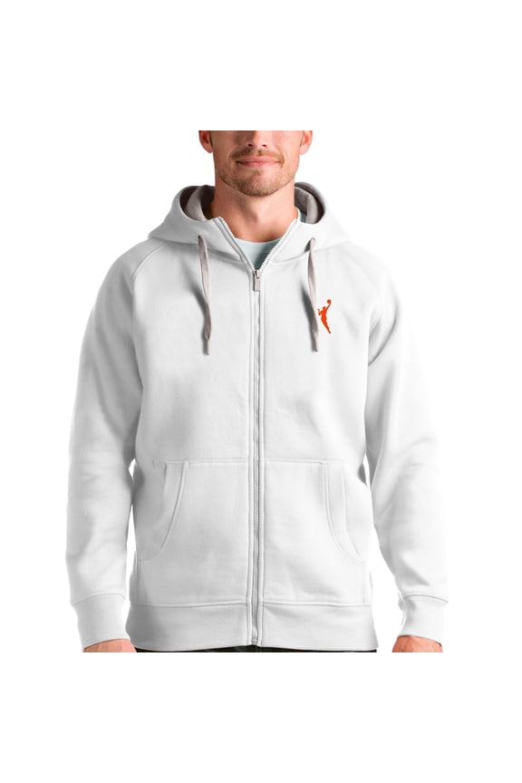 Men's Antigua White WNBA Logowoman Victory Full-Zip Hoodie
