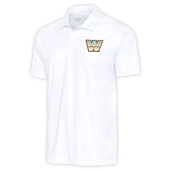 Men's Antigua White WWE Tribute Polo