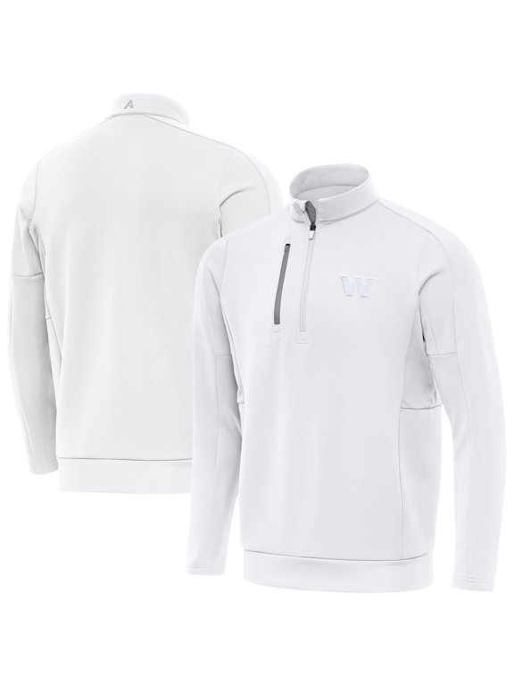 Men's Antigua White Washington Commanders Generation Quarter-Zip Jacket