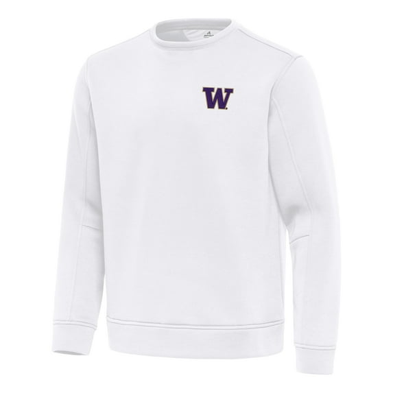 Men's Antigua White Washington Huskies Relevant Lightweight Pullover Sweatshirt