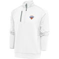 thumbnail image 1 of Men's Antigua  White Westchester Knicks Generation Quarter-Zip Pullover Top, 1 of 1