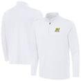 thumbnail image 1 of Men's-Antigua  White William Byron Reprocess Quarter-Zip Top, 1 of 3