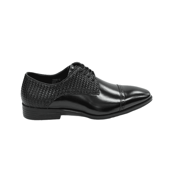 Men's Antonio Cerrelli Black Faux Leather Laced Dress Shoes 7052